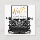 Search for typewriter business cards Black