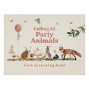 Search for animals party posters Woodland