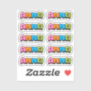 Search for first name stickers Typography
