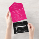 Search for black and fuchsia wedding invitations Elegant