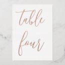 Search for rose gold table cards Calligraphy script