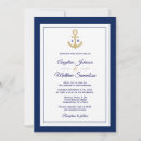 Search for elegant nautical wedding invitations Navy