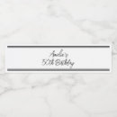 Search for birthday water bottle labels Black and white