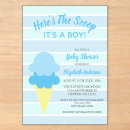 Search for ice cream baby shower invitations Blue
