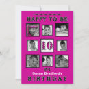 Search for hot pink and black birthday invitations Fuchsia