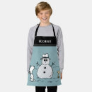 Search for kids snowman aprons Snoopy