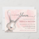 Search for pink grey baby shower invitations Rabbit