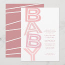 Search for bold baby shower invitations Pink