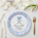Search for blue toile plates Baby boy