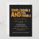 Search for double trouble invitations Spooky