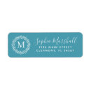 Search for sky blue return address labels White