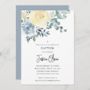 Search for dusty blue floral invitations Greenery