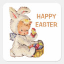 Search for vintage happy easter stickers Retro
