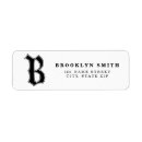 Search for letter b return address labels Initial