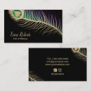 Search for peacock business cards Elegant