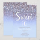 Search for purple and silver sweet 16 invitations Girly