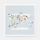 Search for map of the world napkins Geography