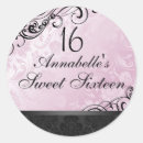 Search for pink damask stickers Birthday