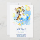 Search for tiger baby boy shower invitations Watercolor