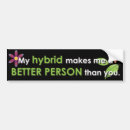 Search for hybrids bumper stickers Green
