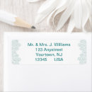 Search for turquoise wedding return address labels Damask
