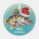 Search for santa fishing christmas tree decorations Fisherman