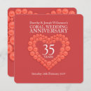 Search for coral wedding anniversary invitations 35th