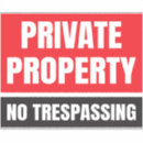 Search for trespassers stickers Private property