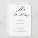 Search for souvenirs wedding invitations Black and white