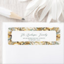 Search for mint and gold return address labels Watercolor