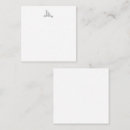 Search for monogram square note cards Script