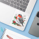 Search for red bird labels Xmas