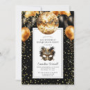 Search for masquerade birthday invitations Gold glitter