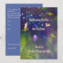 Search for out of this world birthday invitations Blue