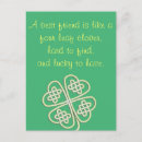Search for a four leaf clover postcards Friend