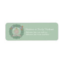 Search for green ribbon return address labels Merry christmas