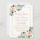 Search for pink white bridal shower invitations Watercolor pink blush floral