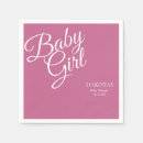 Search for its a girl napkins Pink gold