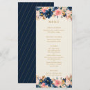 Search for blue and gold wedding menus Botanical
