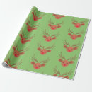 Search for antlers wrapping paper Red