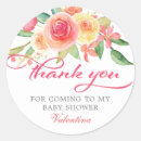 Search for green baby shower thank you stickers Pink