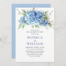 Search for hydrangea engagement party invitations Dusty blue