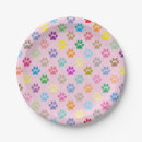 Search for paw print paper plates Pink