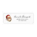 Search for santa hat return address labels Retro