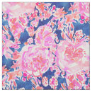 Search for pink and navy fabric Tropical