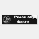 Search for peace on earth bumper stickers Green