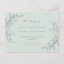 Search for mint and grey wedding invitations Botanical