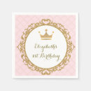 Search for pink and gold napkins Girl