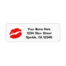 Search for red lips return address labels Glam