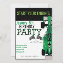 Search for car birthday invitations Green